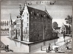قلعة Rijsenburg. (نقش بواسطة المدرسة الفلمنكية