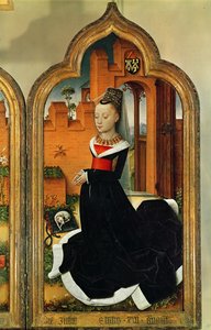 ثلاثية من جان دي ويت ، اللوحة اليمنى: ماريا هوز ، زوجة جان دي ويت ، 1473 بواسطة المدرسة الفلمنكية