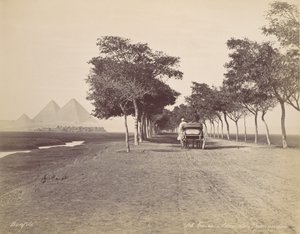 القاهرة. زقاق الأهرامات ، كاليفورنيا. 1870. بواسطة فيليكس بونفيس