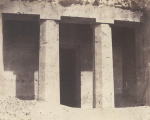 بني حسن ، العمارة الهيبوجية - قبر أموني ، 1851-52 ، طبعت 1853-54. بواسطة فيليكس تينارد