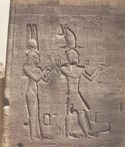 Dendera Tentyris ، معبد أتور - الوجه الخلفي - كليوباترا و ... ، 1851-52 ، طبعت 1853-54.