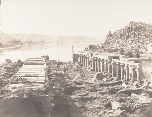 جزيرة Fileh Philæ ، منظر عام مأخوذ من النقطة I ، على المنصة ... ، 1851-52 ، طبع 1853-54. بواسطة فيليكس تينارد