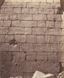 الكرنك طيبة ، القصر - قاعة العواميد - الديكور الداخلي ... ، 1851-52 ، طبعت 1853-54. بواسطة فيليكس تينارد