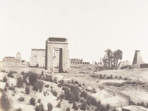 الكرنك طيبة ، منظر عام للآثار المأخوذة من النقطة B ، 1851-52 ، طبعت 1853-54.