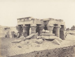 كوم أمبو أومبوس ، منظر عام للأطلال ، 1851-52 ، طبعت 1853-54. بواسطة فيليكس تينارد