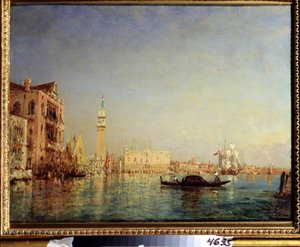 البندقية (البندقية). لوحة لفيليكس فرانسوا جورج زيم (1821-1911). زيت على قماش ، 55 × 72 سم. الفن الفرنسي في القرن التاسع عشر. متحف بوشكين للفنون الجميلة ، موسكو.