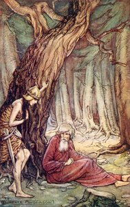 Boadicea و Druid ، من القصيدة Boadicea بقلم ويليام كوبر ، من القراءة من الرومانسية التاريخية ، نشر عام 1914 بواسطة فلورنس أندرسون