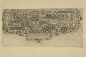 معركة Leffingedijk بين قوات الدولة Ernst Casimir van Nassau والإسبان من Albrecht في النمسا ، 1600 بواسطة فلوريس بالتازارز. فان بيركنرود