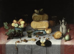 الحياة الساكنة مع الجبن ، ج .1615