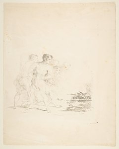 رجال بصق على نار ، كاليفورنيا. 1820-1850. بواسطة يُنسب سابقًا إلى جويا