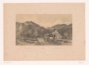 حطاب في الغابة السوداء جزء من الغابة السوداء / Im Schwarzwald / Paisage del Monte Negro (Sur de Alemania) (العنوان على الكائن) شخصيات في منظر طبيعي (عنوان السلسلة)