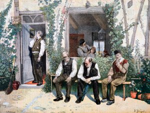 في الحلاقين ، 1895 بواسطة Fortuné Méaulle