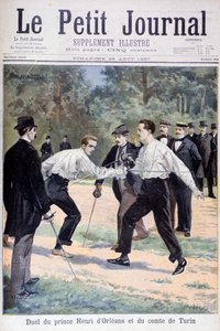 مبارزة بين الأمير هنري دورليانز و Comte de Turin ، 1897 بواسطة Fortuné Méaulle