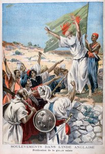 الوعظ بالحرب المقدسة خلال انتفاضة في الهند البريطانية ، 1897 بواسطة Fortuné Méaulle