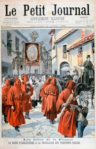 الملكة فيكتوريا تراقب موكب التائبين الأحمر ، 1898. بواسطة Fortuné Méaulle