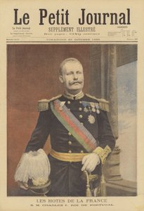 Royal visitors to France: Carlos I, King of Portugal (colour litho) بواسطة فورتشن لويس ميول