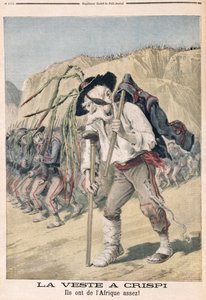 `` هزيمة Crispi&39;s &39;&39; ، كاريكاتير من `` le Petit Journal &39;&39; ، 1896