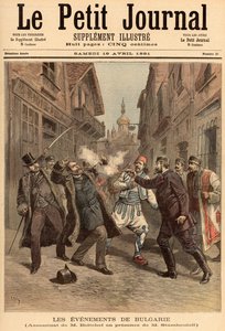 الأحداث في بلغاريا: اغتيال السيد بلتشيف بحضور ستيفان ستامبولوف (1854-1895) من "لو بيتيت جورنال" ، 18 أبريل 1891