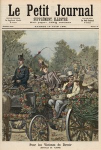 لضحايا الواجب: معركة الزهور ، من `` Le Petit Journal &39;&39; ، 13 يونيو 1891