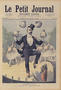 جورج كليمنصو (1841-1929) يتلاعب بأكياس المال الإنجليزي ، من "لو بيتيت جورنال" ، 19 أغسطس 1893