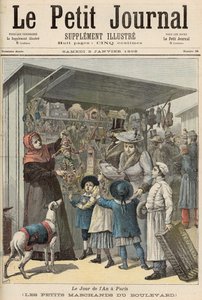 يوم رأس السنة الجديدة في باريس: The Little Stalls on the Boulevard ، غلاف "Le Petit Journal" ، 2 يناير 1892