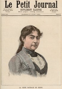 الملكة ناتاليا من صربيا (1859-1941) من "لو بيتيت جورنال" ، 6 يونيو 1891