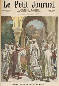رؤساء القبائل يؤدون الأمانة لسلطان المغرب من "لو بيتيت جورنال" ، 27 أغسطس 1892 بواسطة فورتشن لويس ميول وهنري ماير