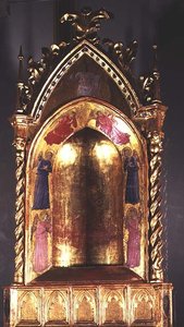 خيمة الاجتماع مع المسيح والملائكة بواسطة فرا (1387-1455) انجيليكو