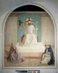 يسخر المسيح من العذراء والقديس جيروم. فريسكو من قبل Guido di Pietro بواسطة فرا انجيليكو