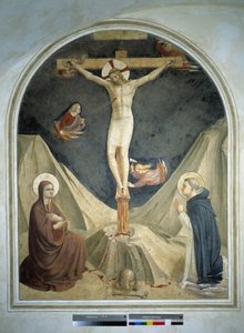 صلب مع العذراء والقديس دومينيك. فريسكو من قبل Guido di Pietro بواسطة فرا انجيليكو
