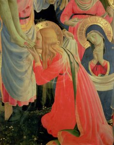 سانتا ترينيتا Altarpiece ، تفاصيل Mary Magdalene ، c.1434 تمبرا والذهب على papel بواسطة فرا انجيليكو