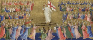 تمجد المسيح في لوحة بلاط السماء من Fiesole San Domenico Altarpiece ، c. 1423-1424 بواسطة Fra Giovanni Angelico da Fiesole