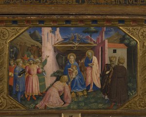 عشق المجوس البشارة يمكن مشاهدته بـ 5 مشاهد بريديلا 1430-1432 بواسطة Fra Giovanni Angelico da Fiesole