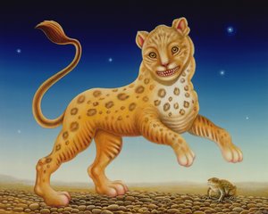 النمر ، 2004 (زيت وحرارة على لوحة) بواسطة فرانسيس برومفيلد