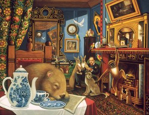 Rossettis Menagerie ، 2005 (زيت وحرارة على اللوحة) بواسطة فرانسيس برومفيلد