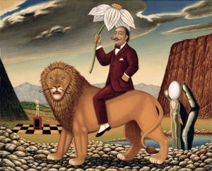 The Metamorphosis of a Narcissist، 1999 (زيت وحرارة على لوح)