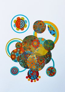 أبيض على أرز # 1 ، 2022 (أكريليك على ورق ألوان مائية)