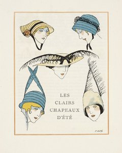 Les Clair Chapeaux dEte، pub. 1914 (استنسل)