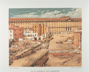 إيطاليا ، نابولي ، Albergo dei Poveri (Hospice for the Poor) 1889 (الطباعة الحجرية)