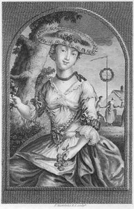 امرأة شابة ، c1740-1810. بواسطة فرانشيسكو بارتولوزي