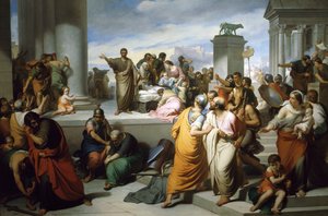 بروتوس يعرض جسد لوكريشيا لشعب روما ، بقلم فرانشيسكو كوجيتي (1804-1875)