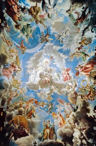 تأليه ، Pamphilj House fresco بواسطة Francesco Cozza (1605-1682) ، Palazzo Doria Pamphilj ، روما ، إيطاليا