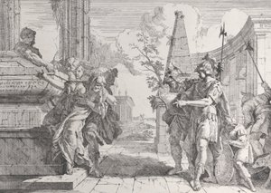 ذبيحة Polyxena ، من Bacchanals and History ، 1744. ، 1744.