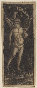 كروب على مزهرية مكتوب عليها: "SOLI DEO HONOR" بواسطة Francesco Francia أو Peregrino da Cesena