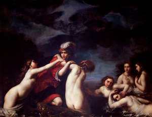 لوحة هيلاس والحوريات بقلم فرانشيسكو فوريني (1604-1646) فلورنسا ، قصر بيتي