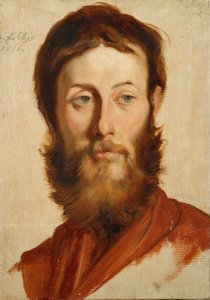 صورة للرسام إرنستو رايبر (1840-1873) لوحة لفرانشيسكو غاندولفي (1824-1873) 1866 شمس. 40x28 سم Genes Nervi، Galleria d