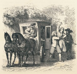 اختطاف لوسي ، حلقة من Betrothed ، بواسطة أليساندرو مانزوني (1785-1873) ، رسم توضيحي لفرانشيسكو غونين (1808-1889) لطبعة 1840