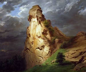 قلعة سيباي بالقرب من فيجيو ، بقلم فرانشيسكو جونين (1808-1889) ، زيت على قماش ، 81x100 سم