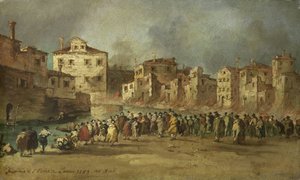 الحريق في حي سان ماركولا في البندقية ، 28 نوفمبر 1789 بواسطة فرانشيسكو غواردي (نسخ بعد)