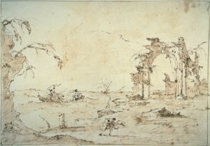 Capriccio مع صرخة على البحيرة بواسطة فرانشيسكو غواردي
